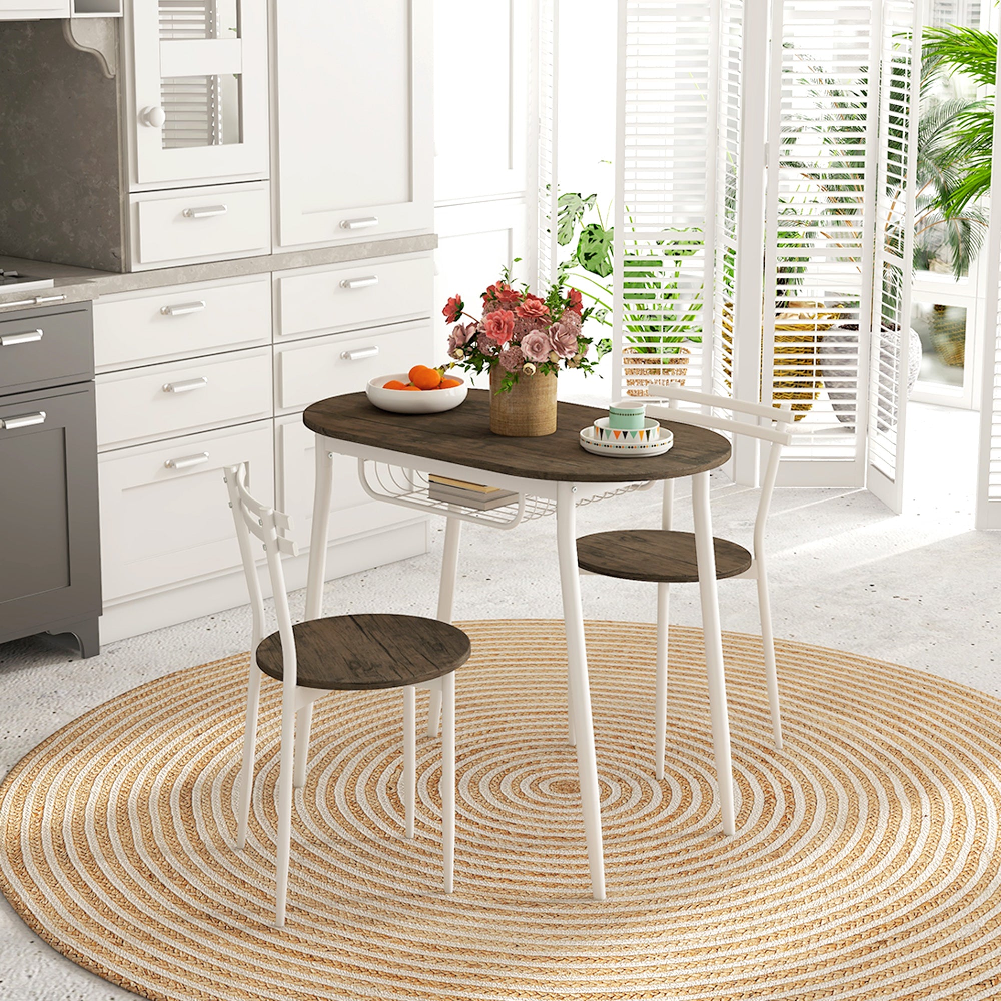3-Piece Dining Table And Chairs Set