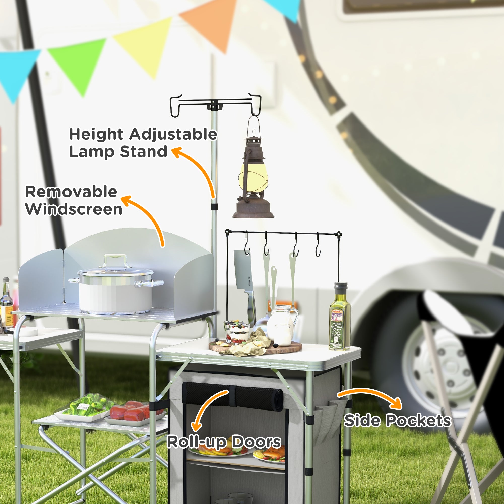 Multi-Feature Folding Camping Kitchen