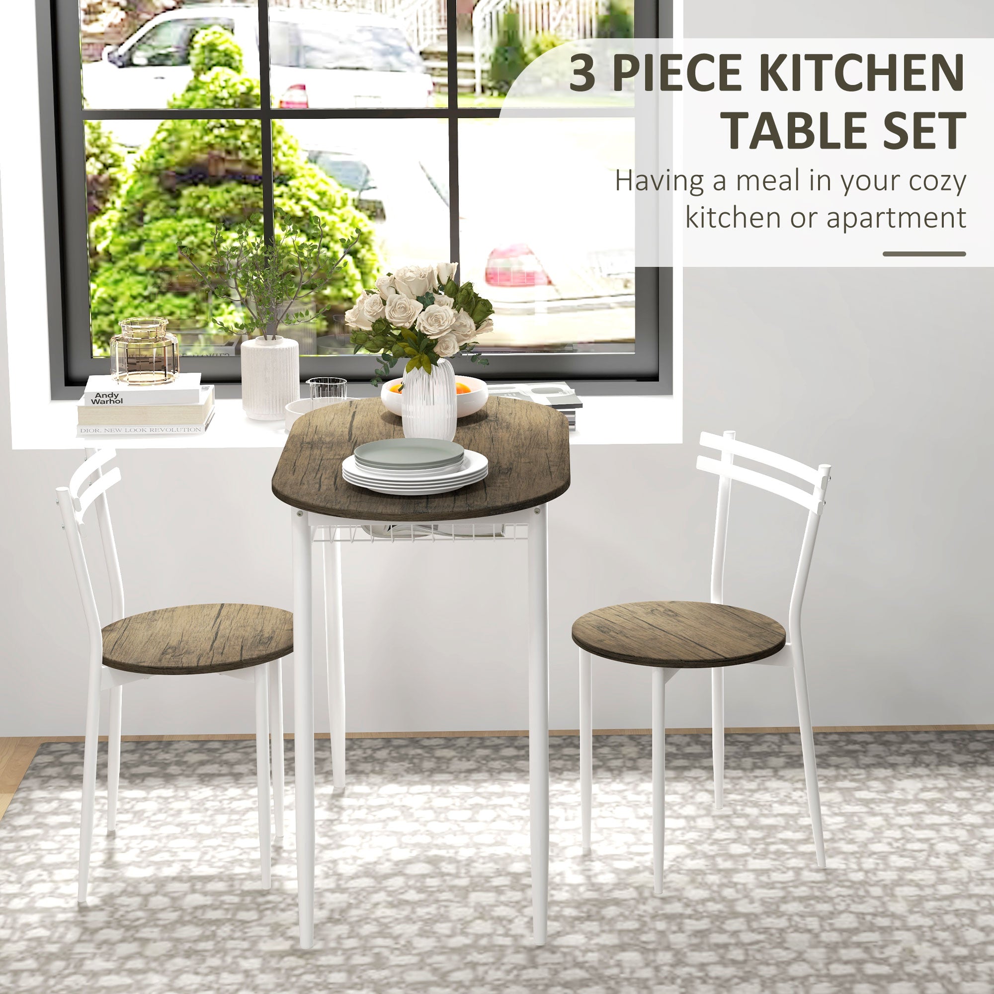 3-Piece Dining Table And Chairs Set
