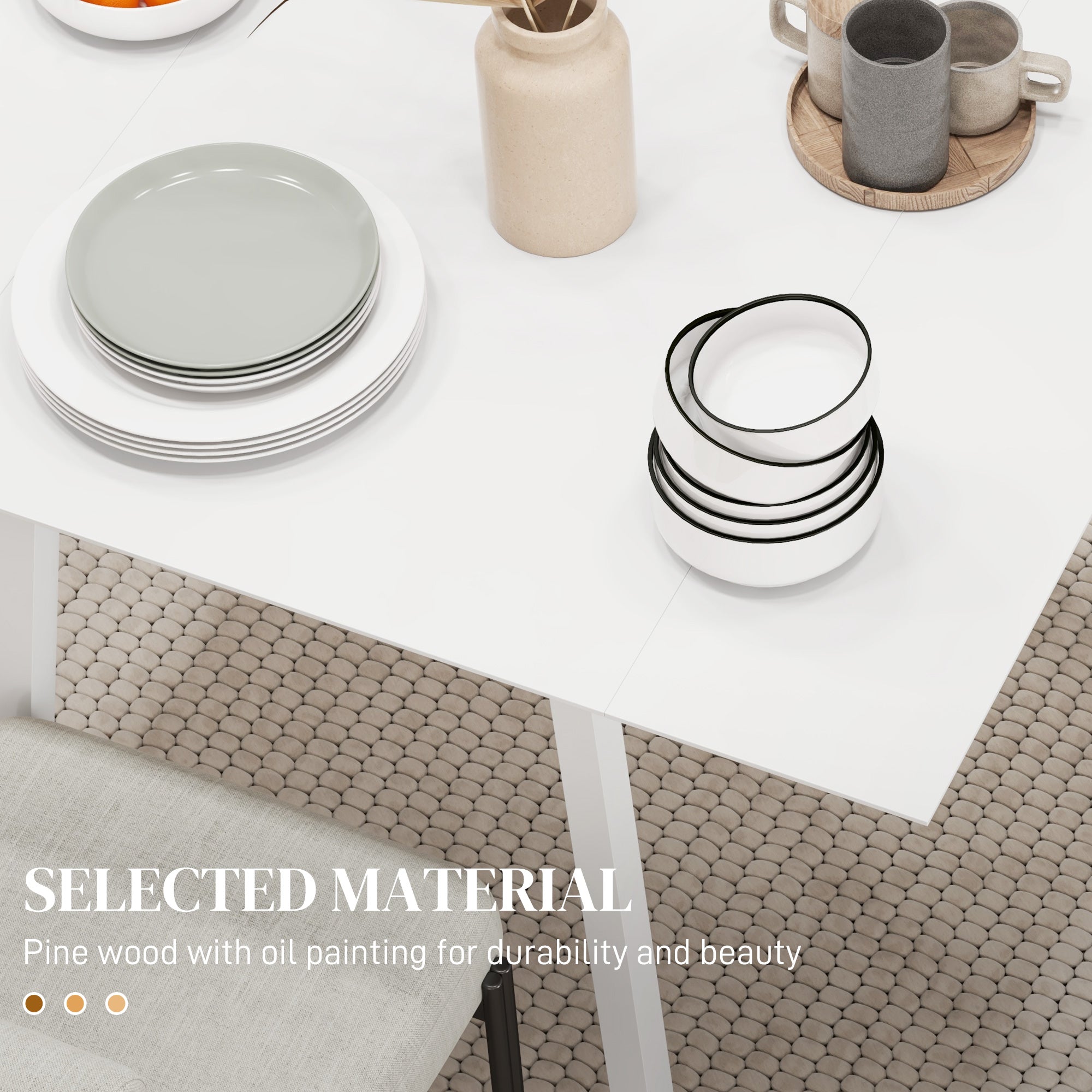 Solid Wood Folding Dining Table